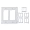 Faith Double Light Switch Cover or Outlet Wall Plate, 2-Gang 4.55 Inches x 4.63 Inches, White, 6PK DWP2-WH-06 - alternate 1